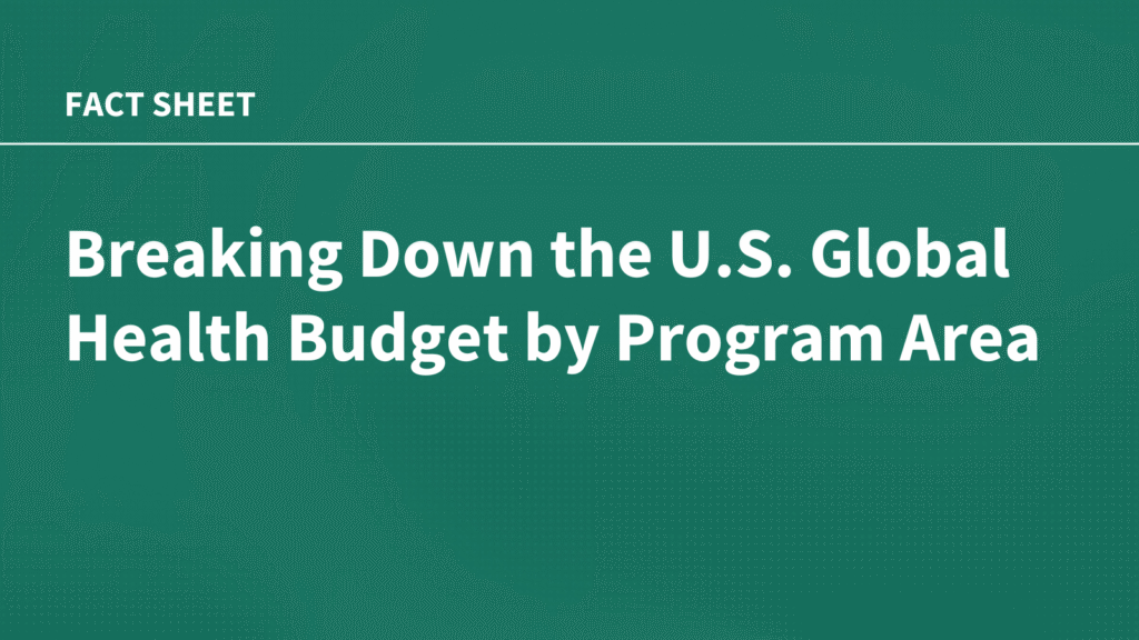 Breaking Down the U.S. Global Health Budget by Program Area
